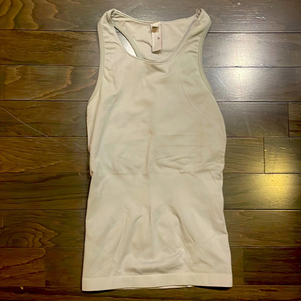 Adidas by Stella McCartney workout top in light gray. Size small.
